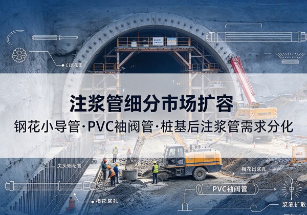 常熟注浆管细分市场扩容，隧道钢花小导管、PVC 袖阀管、桩基后注浆管需求分化